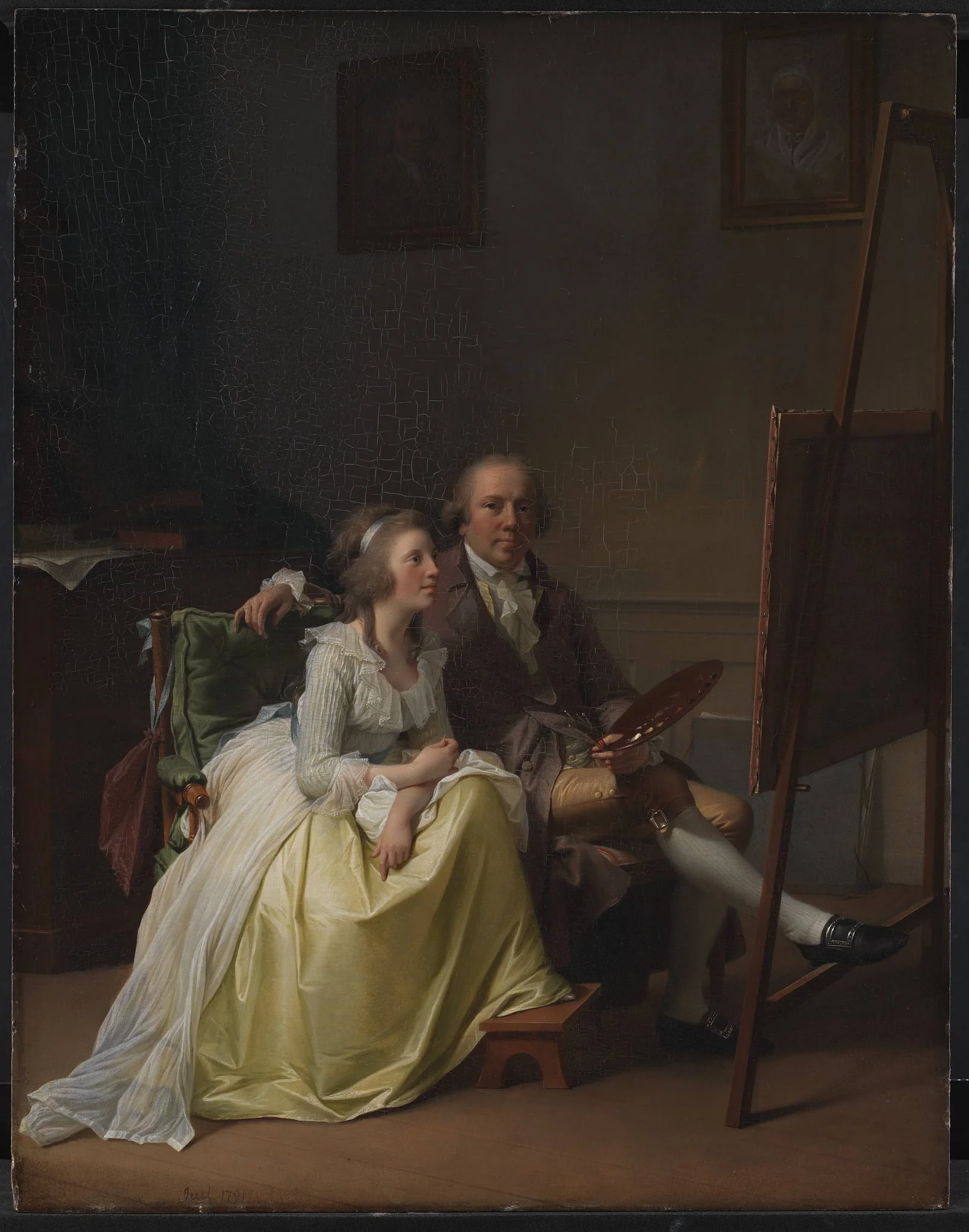 The Artist and his Wife Rosine, née Dørschel, detail