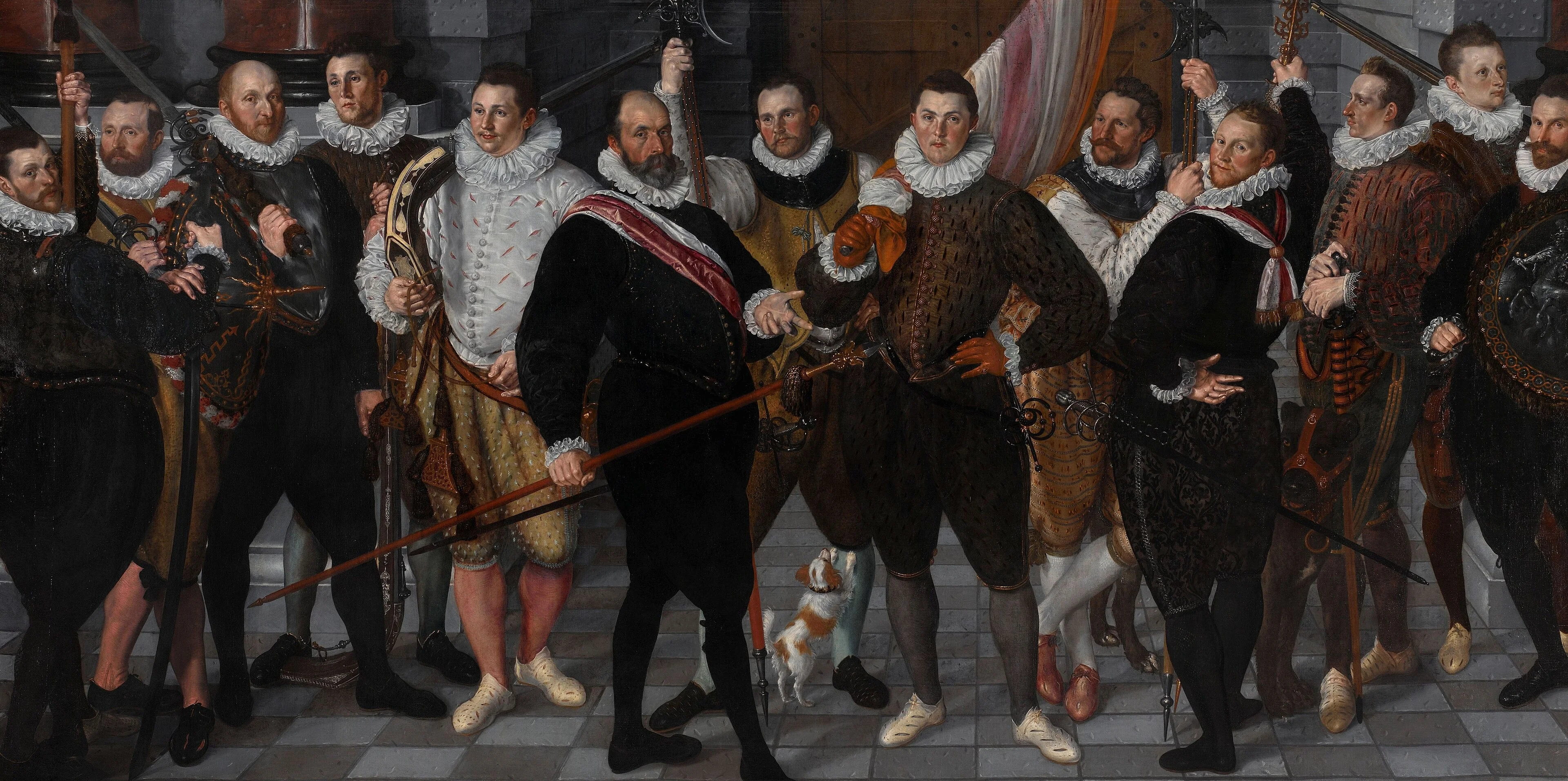 The Company of Captain Dirck Jacobsz Rosecrans and Lieutenant Pauw, detail