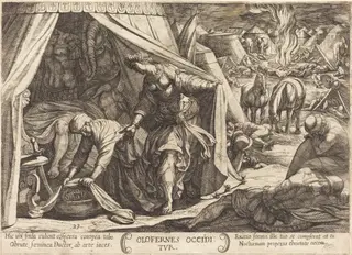 Judith and Holofernes, by Antonio Tempesta, ink, 1613