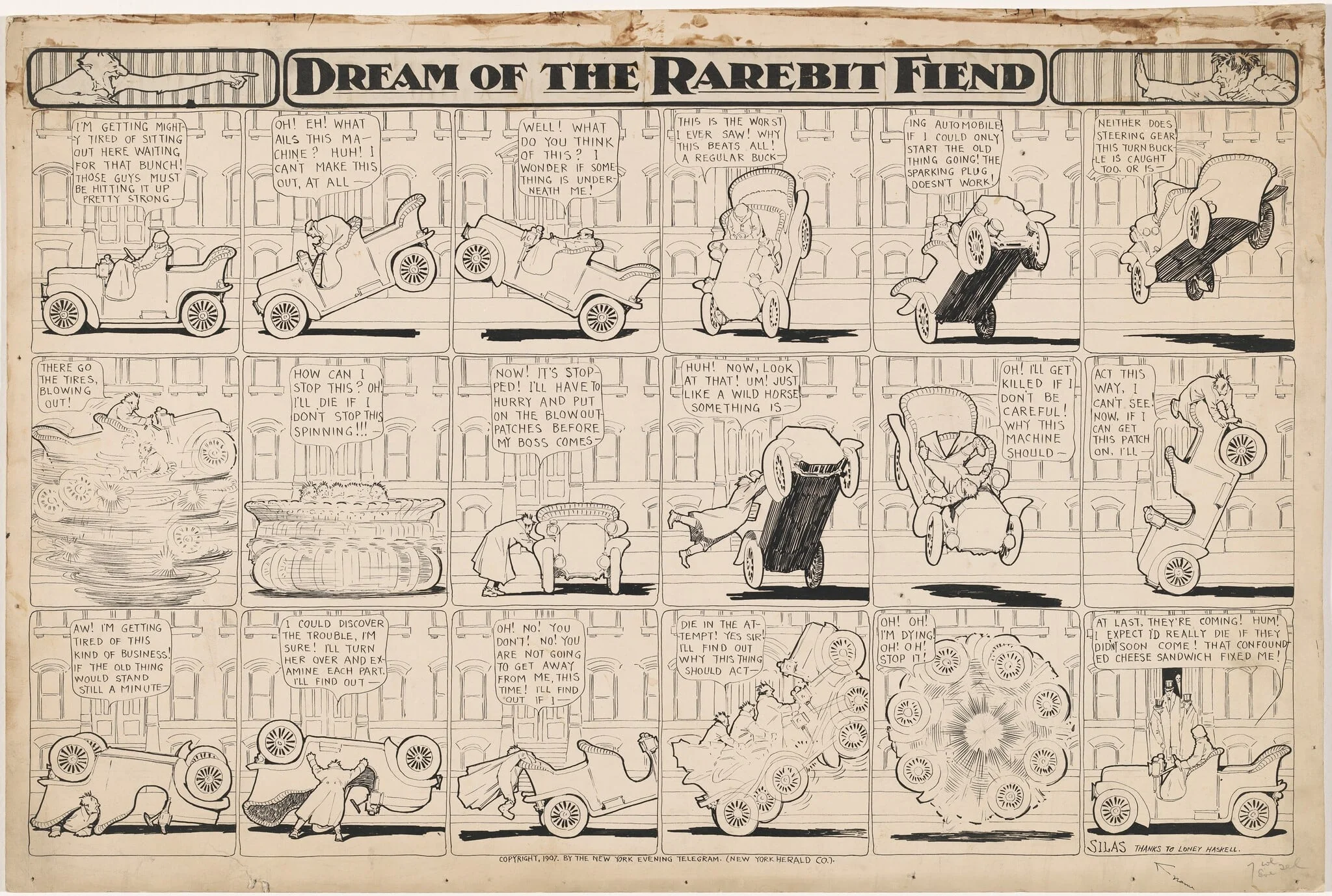 Dream of the Rarebit Fiend: Bucking Automobile, detail