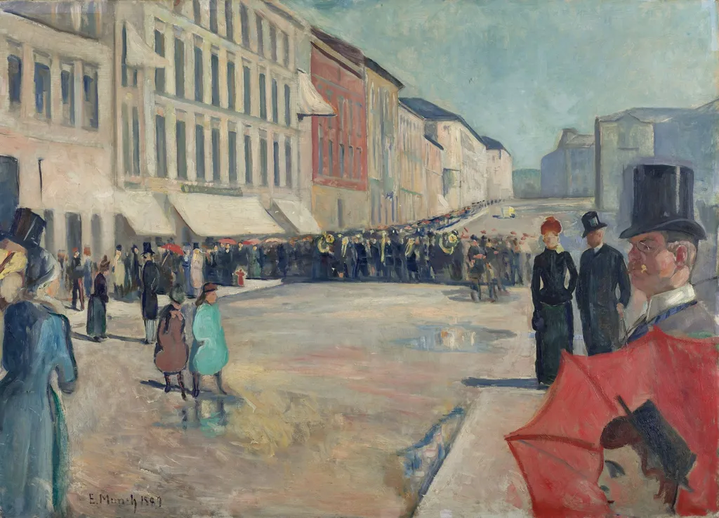 Music on Karl Johan, by Edvard Munch, oil, 1895
