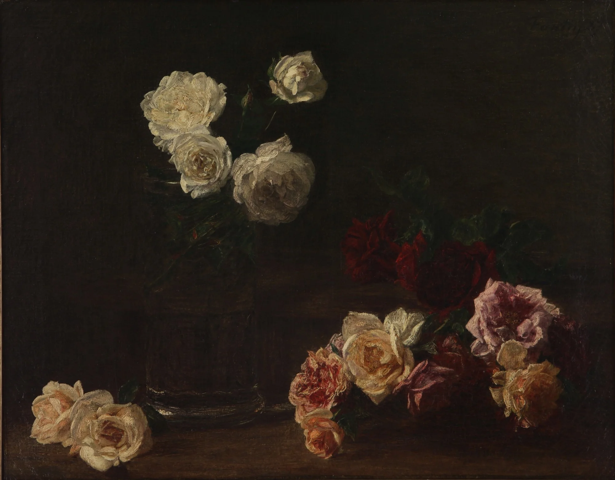 Roses blanches (Rosas blancas), detail