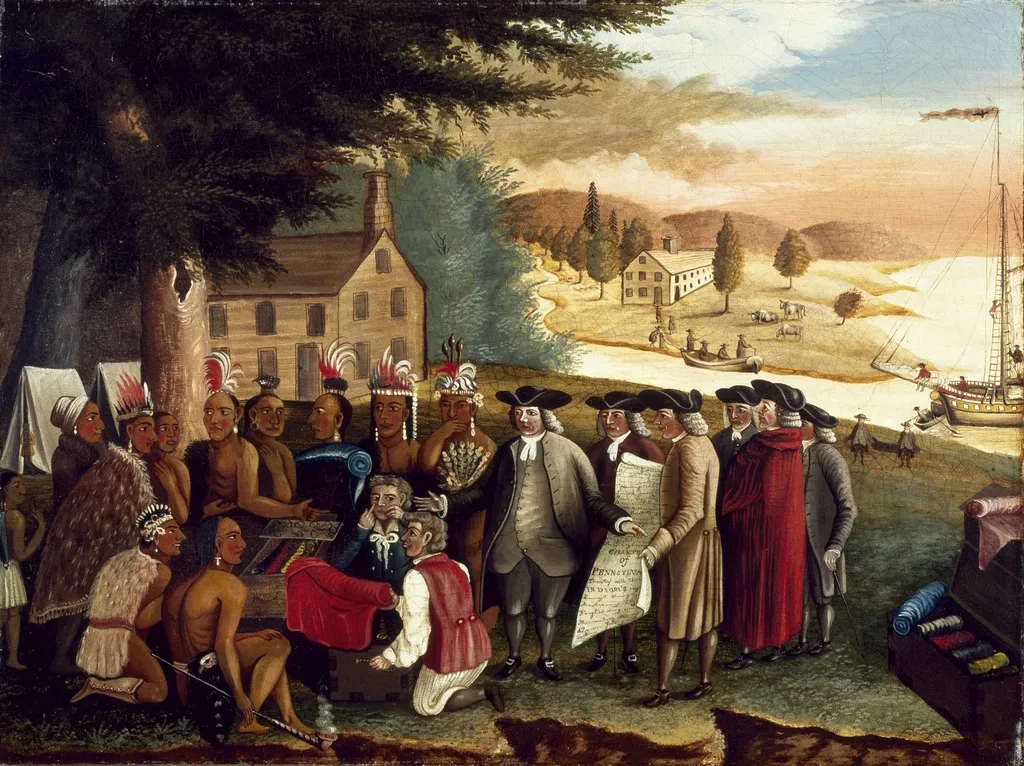 Penn's Treaty with the Indians, by Edward Hicks, oil, 1830