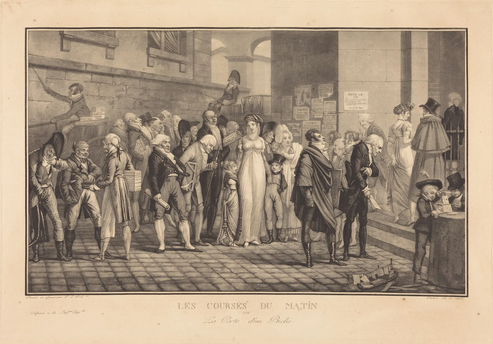 Les Courses du Matin, ou la Porte d'un Riche, detail