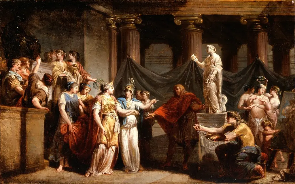 The Temple of the Liberal Arts, with the City of Bern and Minerva, by Jacques Sablet, unspecified, 1790