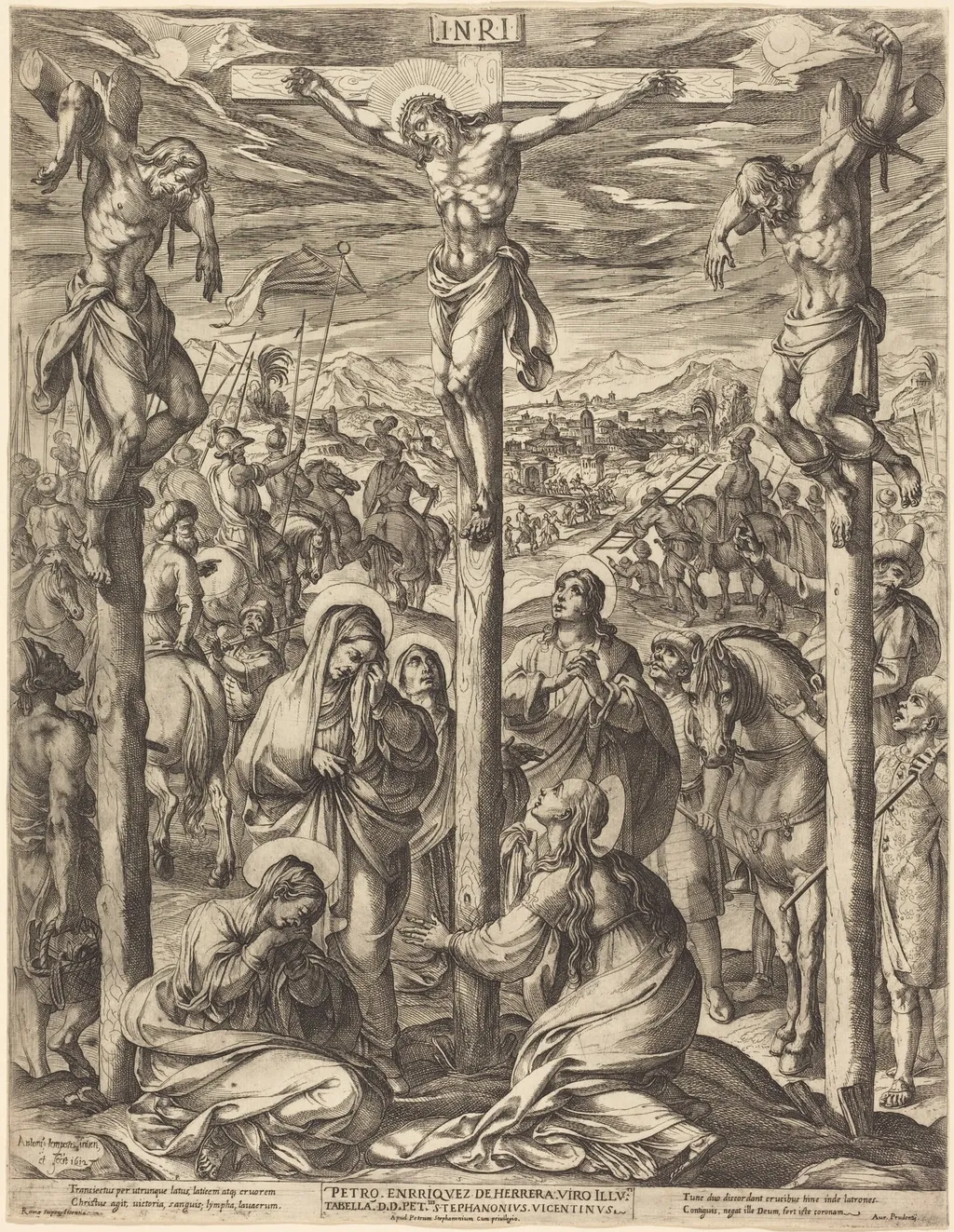 The Crucifixion, by Antonio Tempesta, ink, 1612