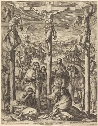 The Crucifixion, by Antonio Tempesta, ink, 1612
