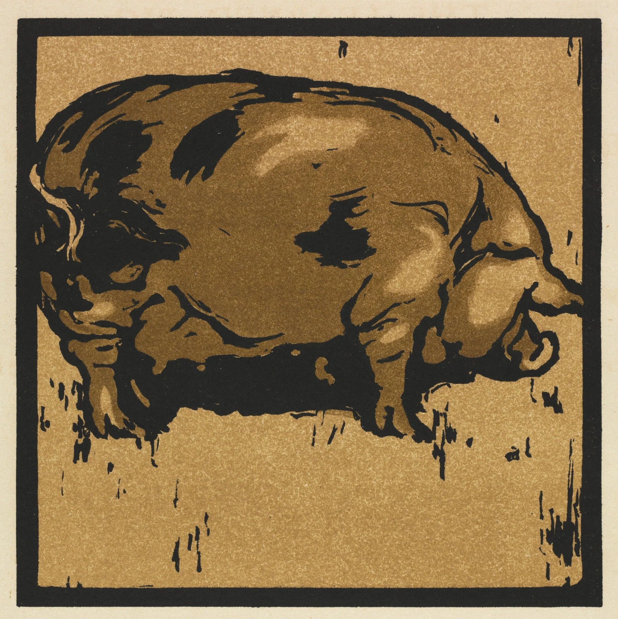 The Square Book of Animals: The Learned Pig, detail