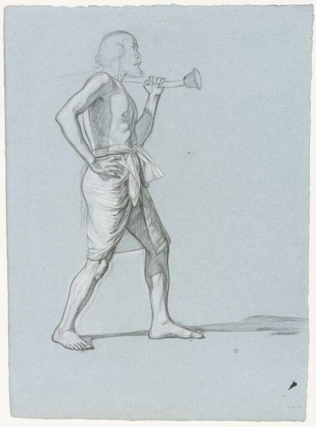 Study for a figure in 'Israel in Egypt', by Edward John, Sir Poynter, 1867