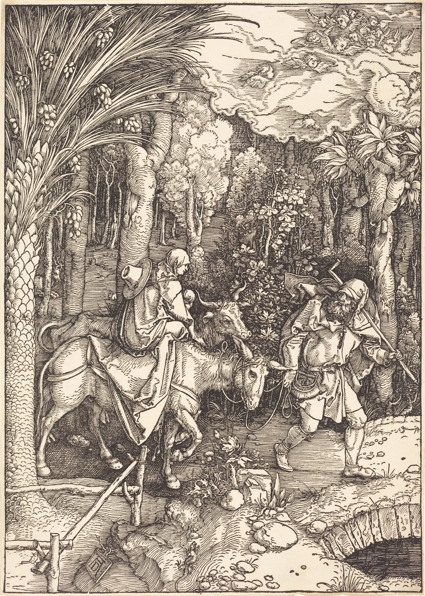 The Flight into Egypt, detail