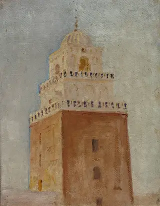 Kairouan (The Minaret of the Mosque of the Barber), by Jan Ciągliński, unspecified, 1911