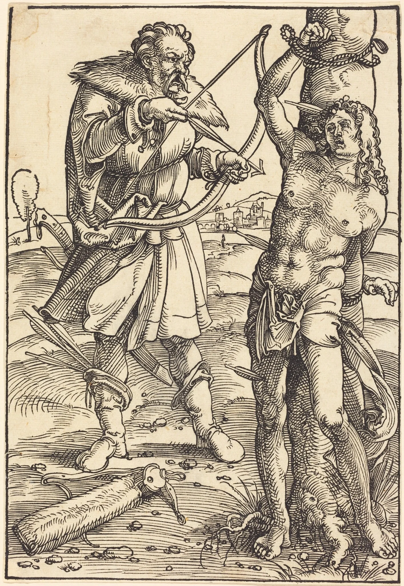 The Martyrdom of Saint Sebastian, detail