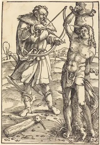 The Martyrdom of Saint Sebastian, by Hans Baldung Grien, ink, 1514
