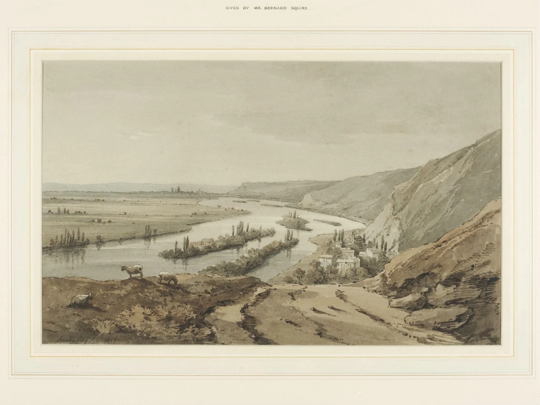 Distant view of Rouen, detail