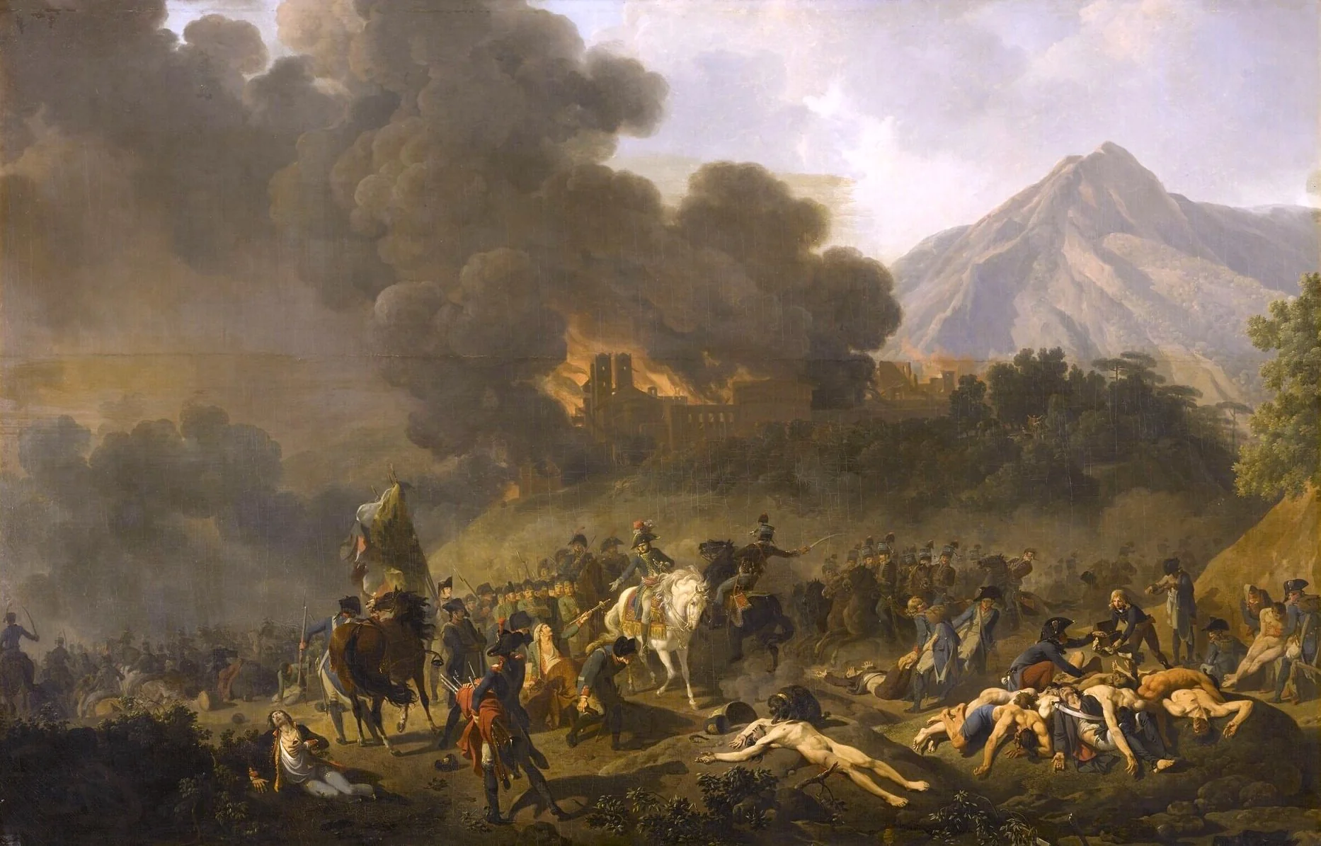Bonaparte reçoit les prisonniers sur le champ de bataille, 1797, detail