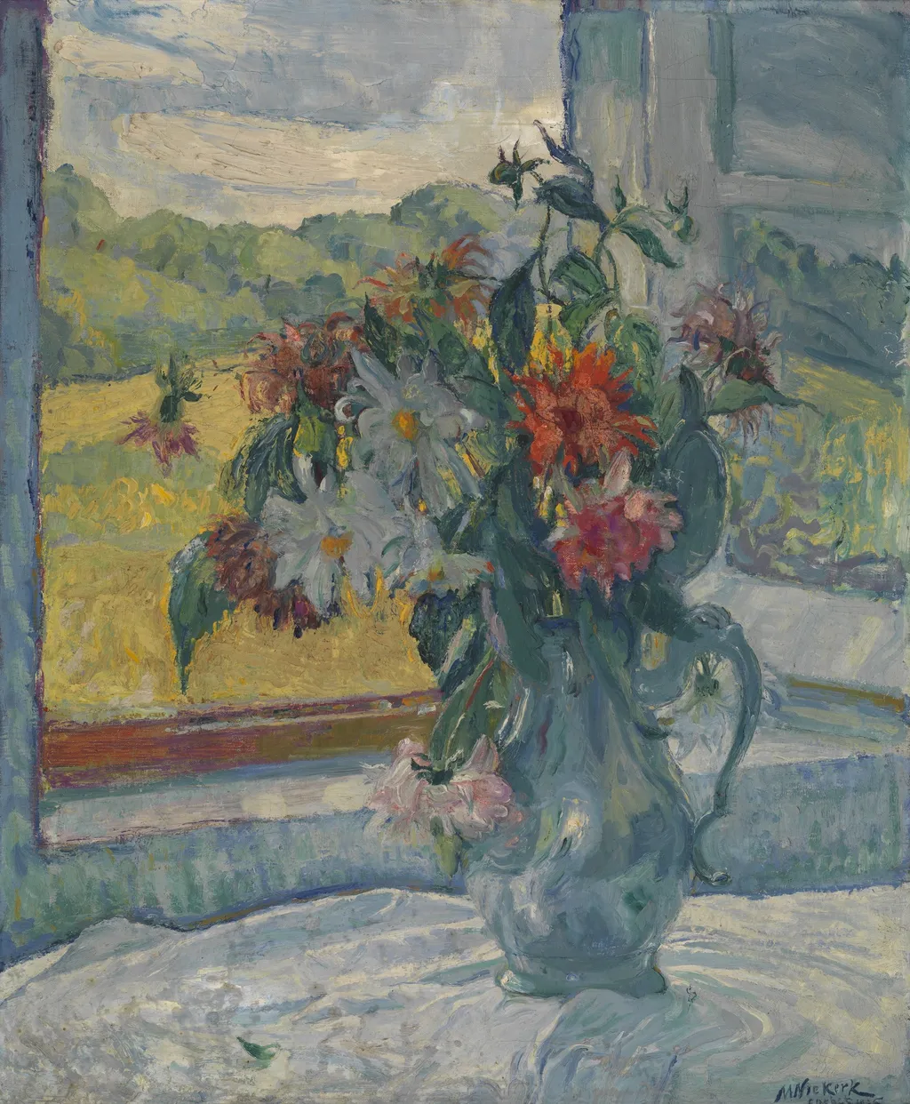 Flowers, by Maurits Niekerk, oil, 1925