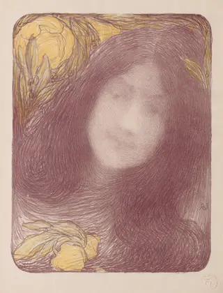 Under the Flowers, by Edmond Aman-Jean, 1893