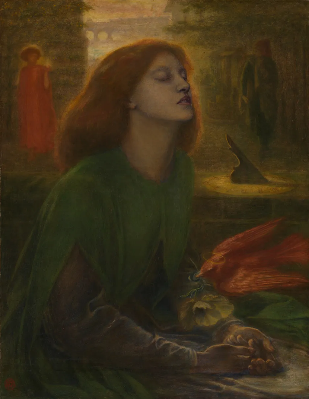 Beata Beatrix, by Dante Gabriel Rossetti, oil, 1872