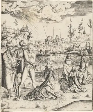 The Martyrdom of Saint Catherine, by Master MZ, ink, 1500