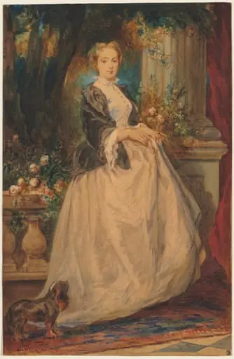 Portrait of Madame Thomas (née Camille Boucher), by Eugène Isabey, 1855
