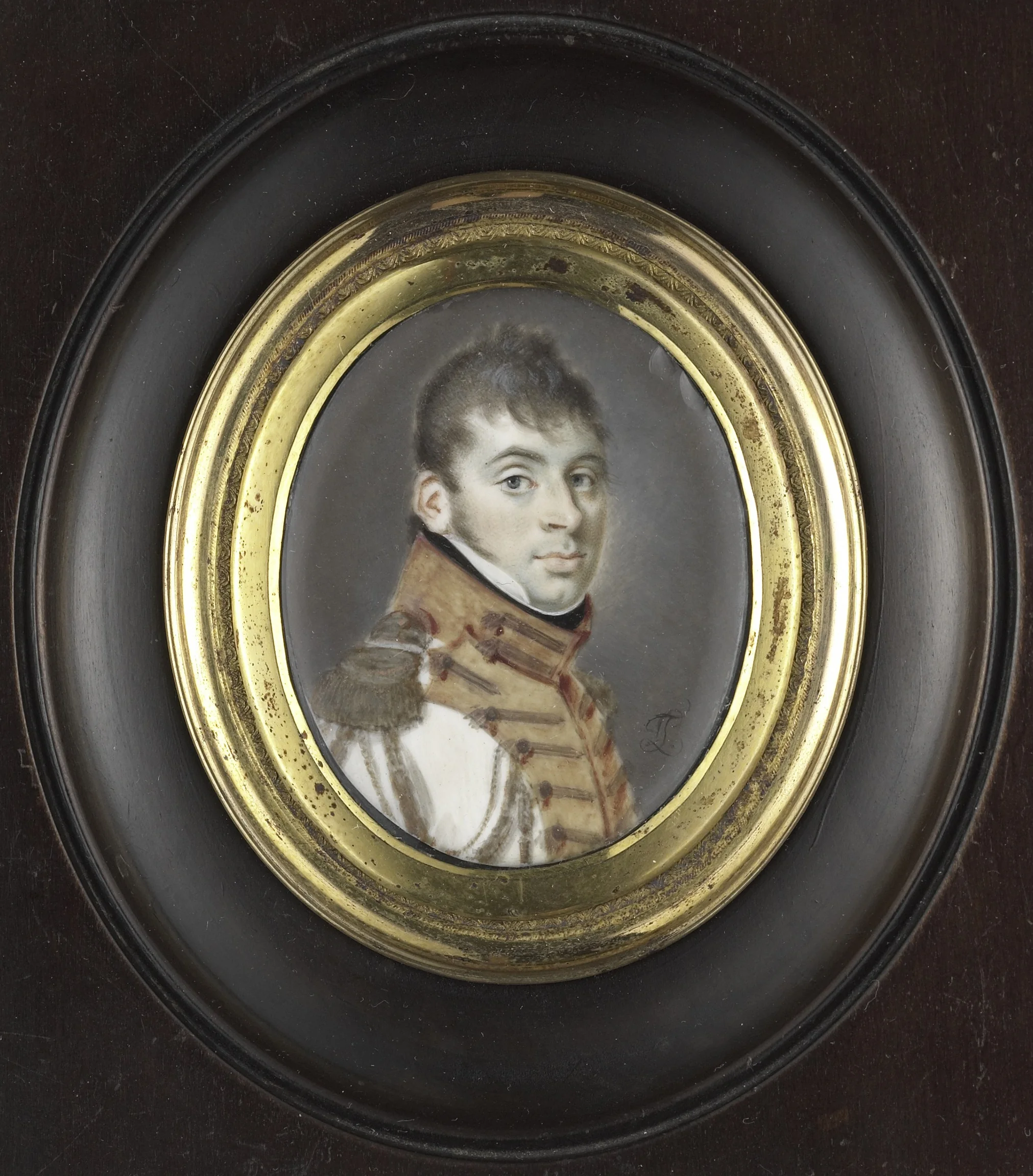 Willem Jacob Verkouteren (1779-1861), in het uniform van de Garde d'Honneur van Delft, detail