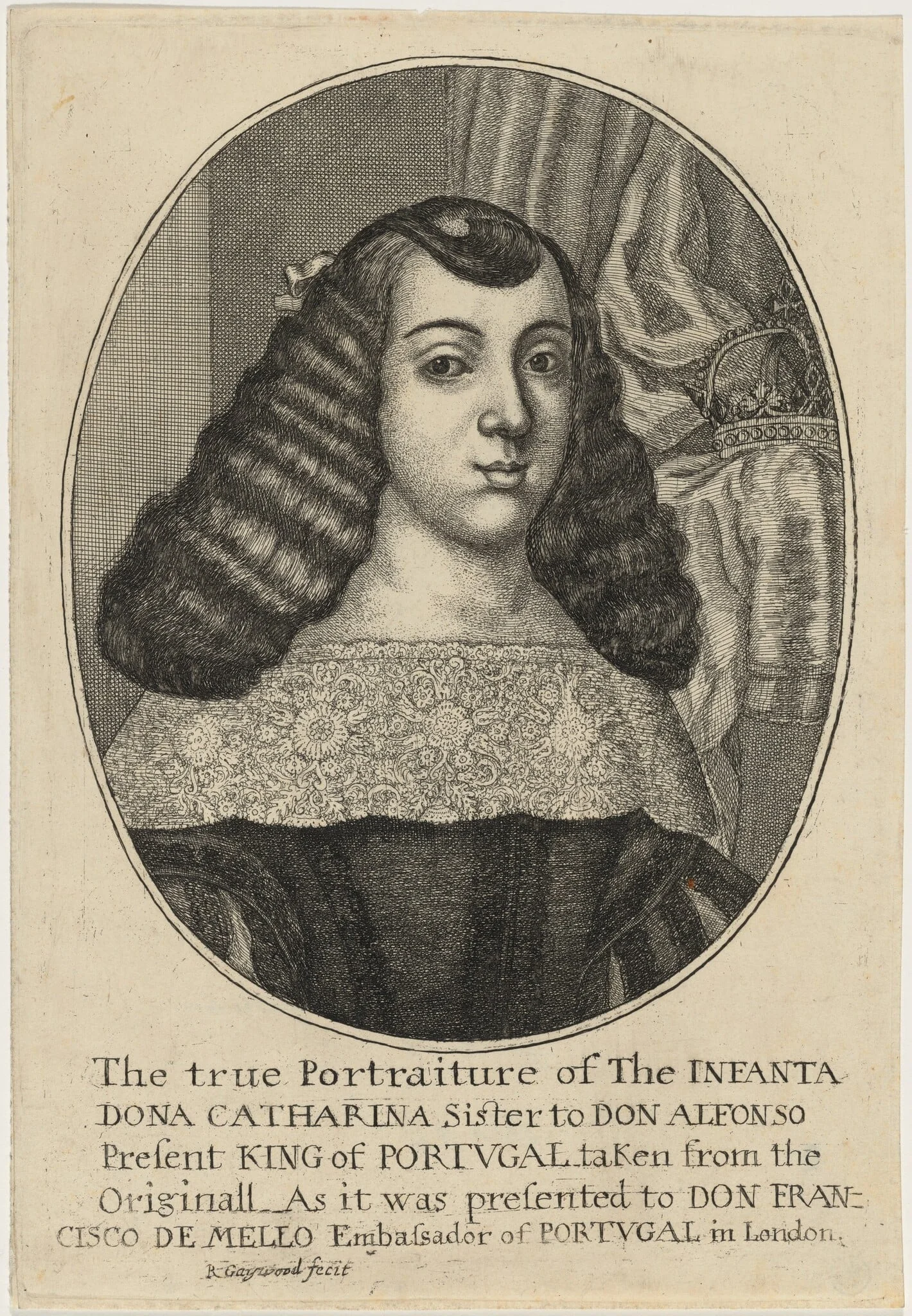 Catherine of Braganza, detail