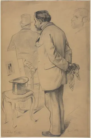 Edgar Degas, by Paul Mathey, graphite, 1882