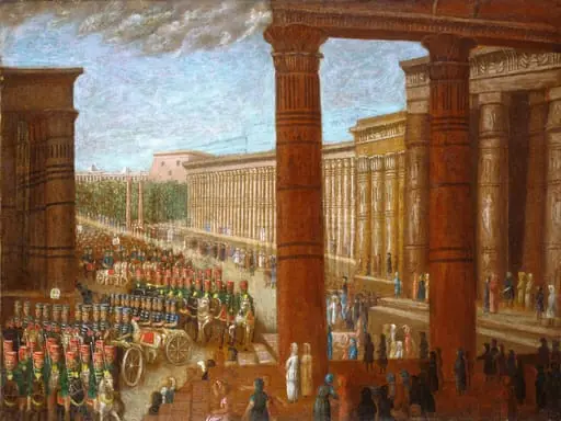 Pharaoh's Army Marching, by Erastus Salisbury Field, oil, 1872