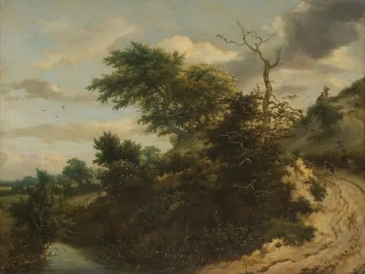 Sandy Track in the Dunes, by Jacob van Ruisdael, unspecified, 1650