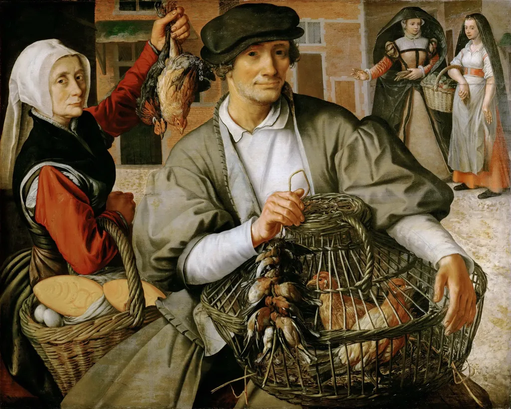 Market Scene, by Pieter Aertsen, oil, 1560