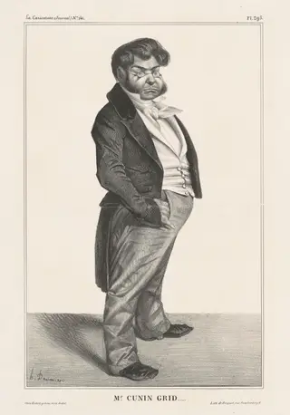 Mr. Cunin Grid...(Cunin-Gridaine), by Honoré Daumier, ink, 1833