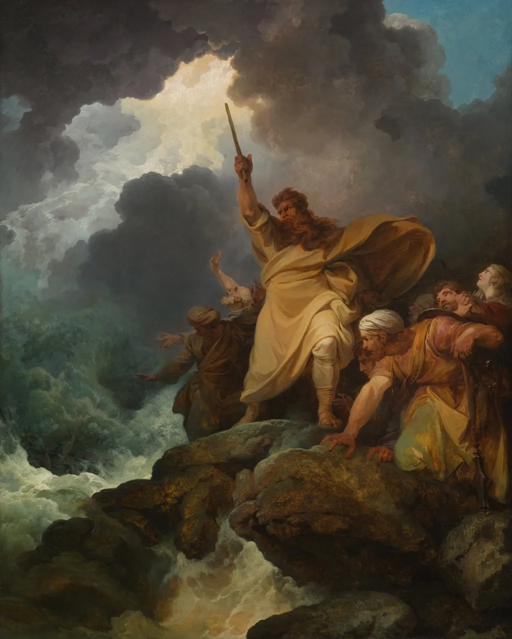 The Destruction of Pharaoh's Army, by Philippe Jacques de Loutherbourg, II, oil, 1792