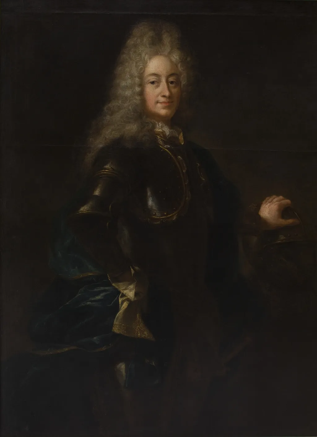 Portrait of a Nobleman in Armour, by Ádám Mányoki, oil, 1718