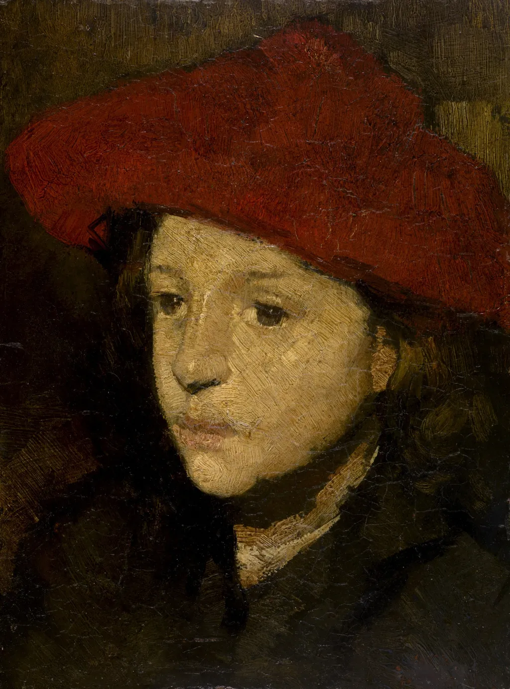 Boy, by Emile Vloors, oil, 1850