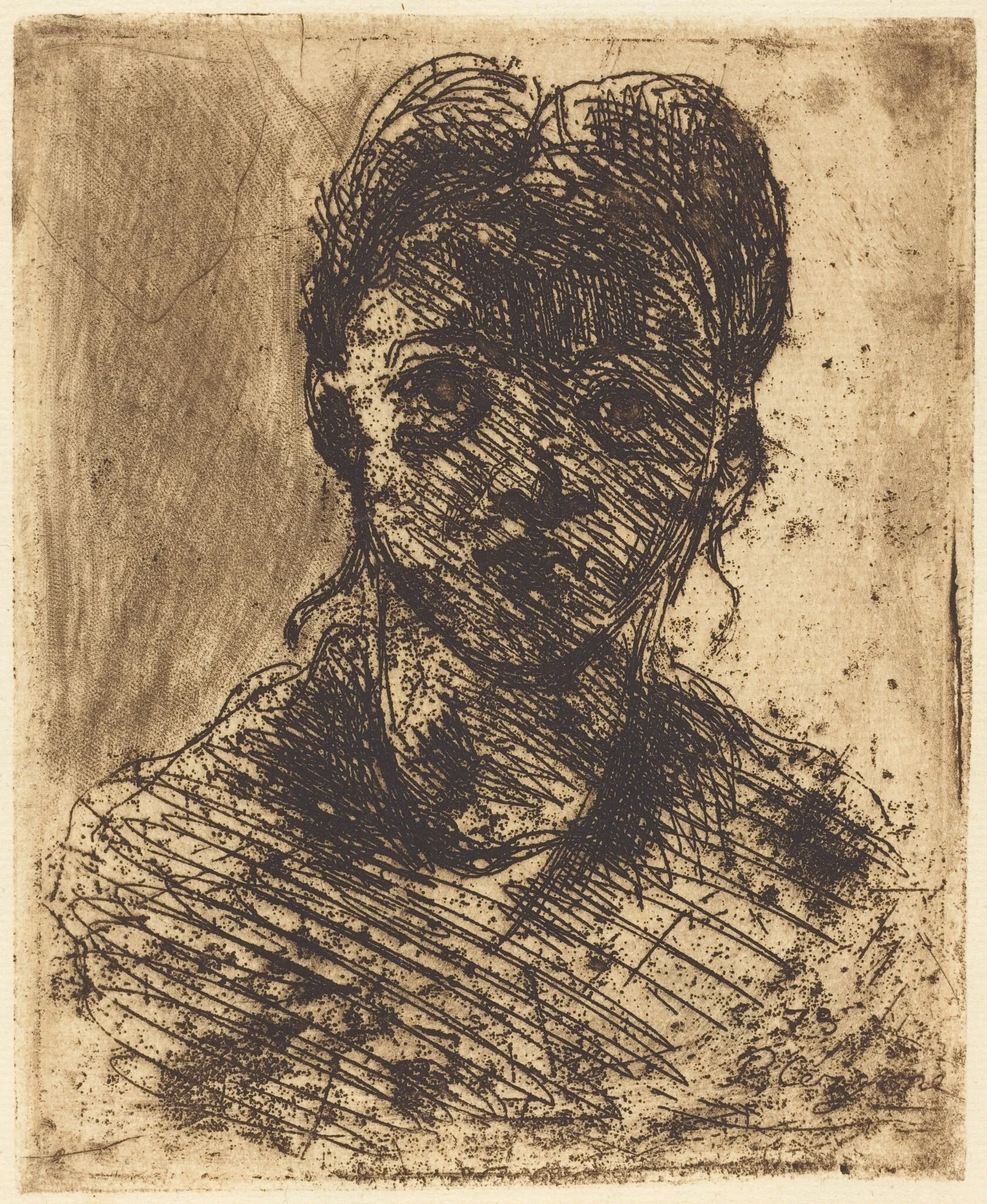 Bust of a Girl, detail