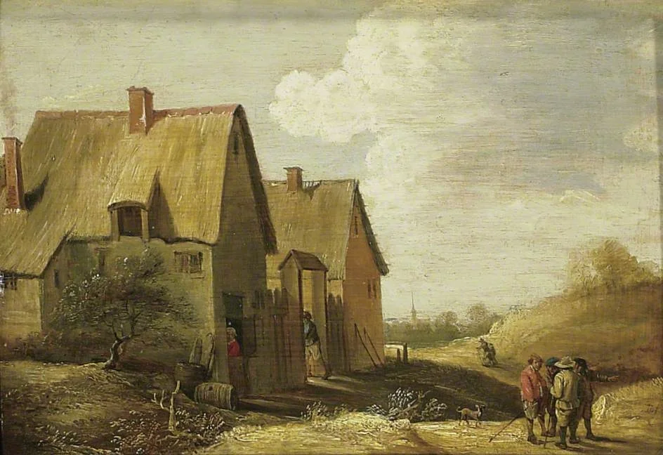 Landscape with a Farmhouse and Figures, detail