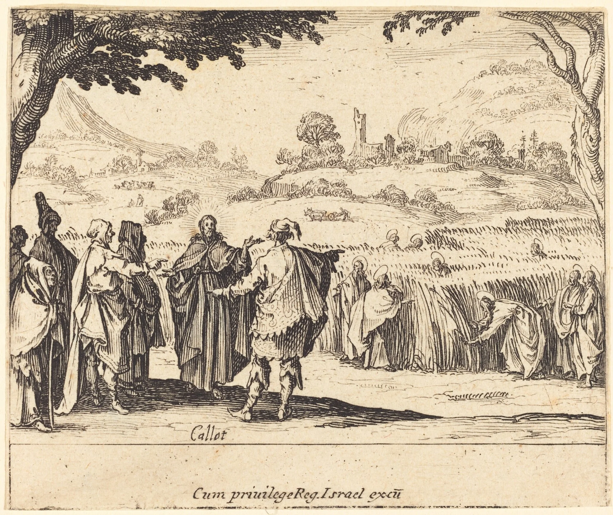 Jesus with the Pharisees, detail