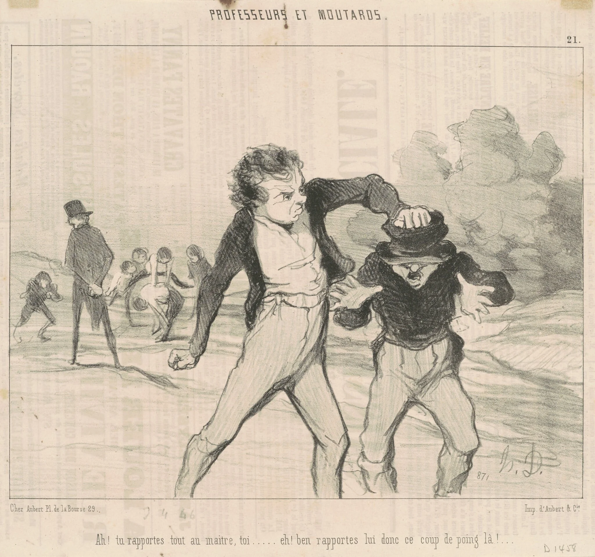 Ah! Tu rapportes tout au maître ..., detail