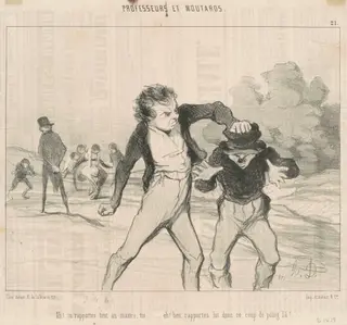 Ah! Tu rapportes tout au maître ..., by Honoré Daumier, ink, 1846