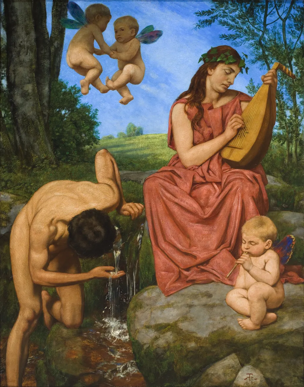 Die Quelle (The Spring), by Hans Thoma, oil, 1898