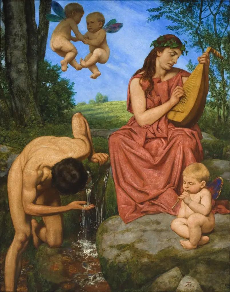 Die Quelle (The Spring), by Hans Thoma, oil, 1898