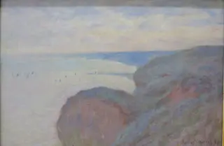 Steep Cliffs near Dieppe, by Claude Monet, oil, 1899