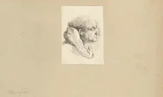 Bust of a Monk, by Johann Heinrich Schönfeld, ink, 1626