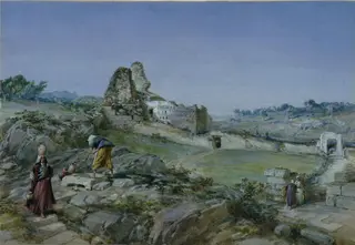 Bethany, Palestine, by William R.I. F.R.G.S. Simpson, watercolor, 1884