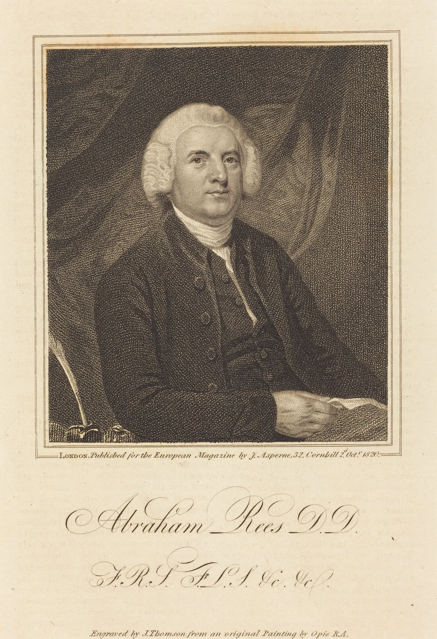 Abraham Rees, D.D., detail