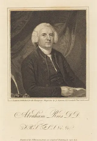 Abraham Rees, D.D., by James Thomson, ink, 1820