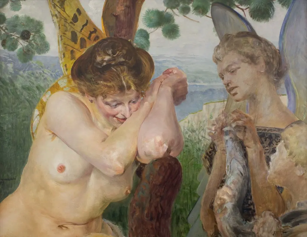 Tobias with a Harpy, by Jacek Malczewski, oil, 1909