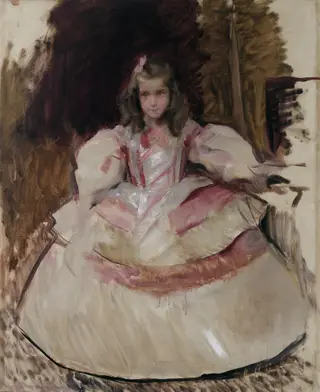 La niña María Figueroa vestida de menina, by Joaquín Sorolla, oil, 1901