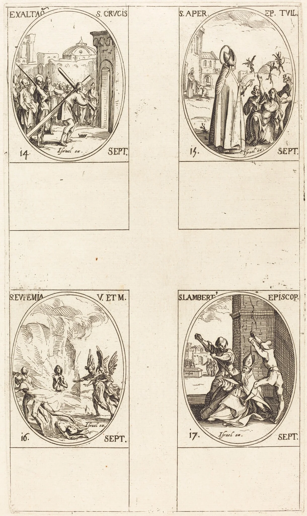 Exaltation of the Holy Cross; St. Aper; St. Euphemia; St. Lambert, detail