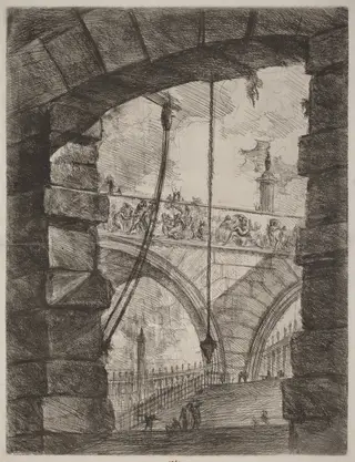 The Grand Piazza, by Giovanni Battista Piranesi, ink, 1754